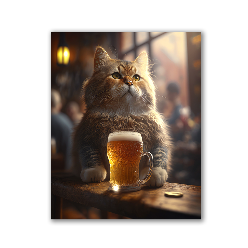 Cat with beer by Zenzdesign - Affengeile Bilder