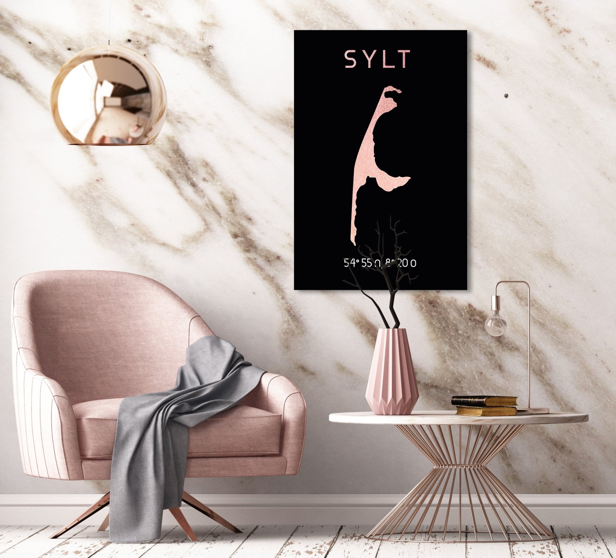 Sylt Coords Rosé auf Acryl - Affengeile Bilder