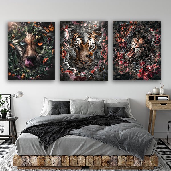 "Floral" - Triptychon - Affengeile Bilder