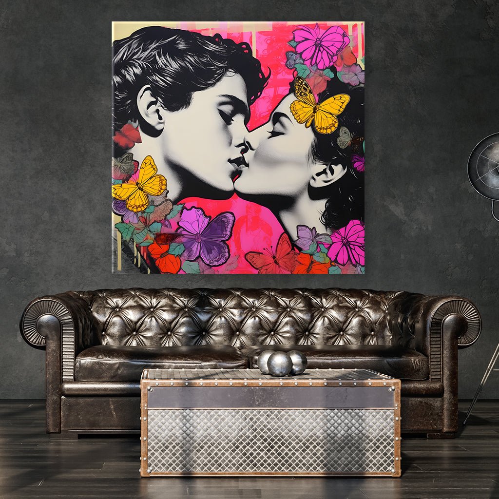 Popart Kiss by Rosa Piazza - Affengeile Bilder
