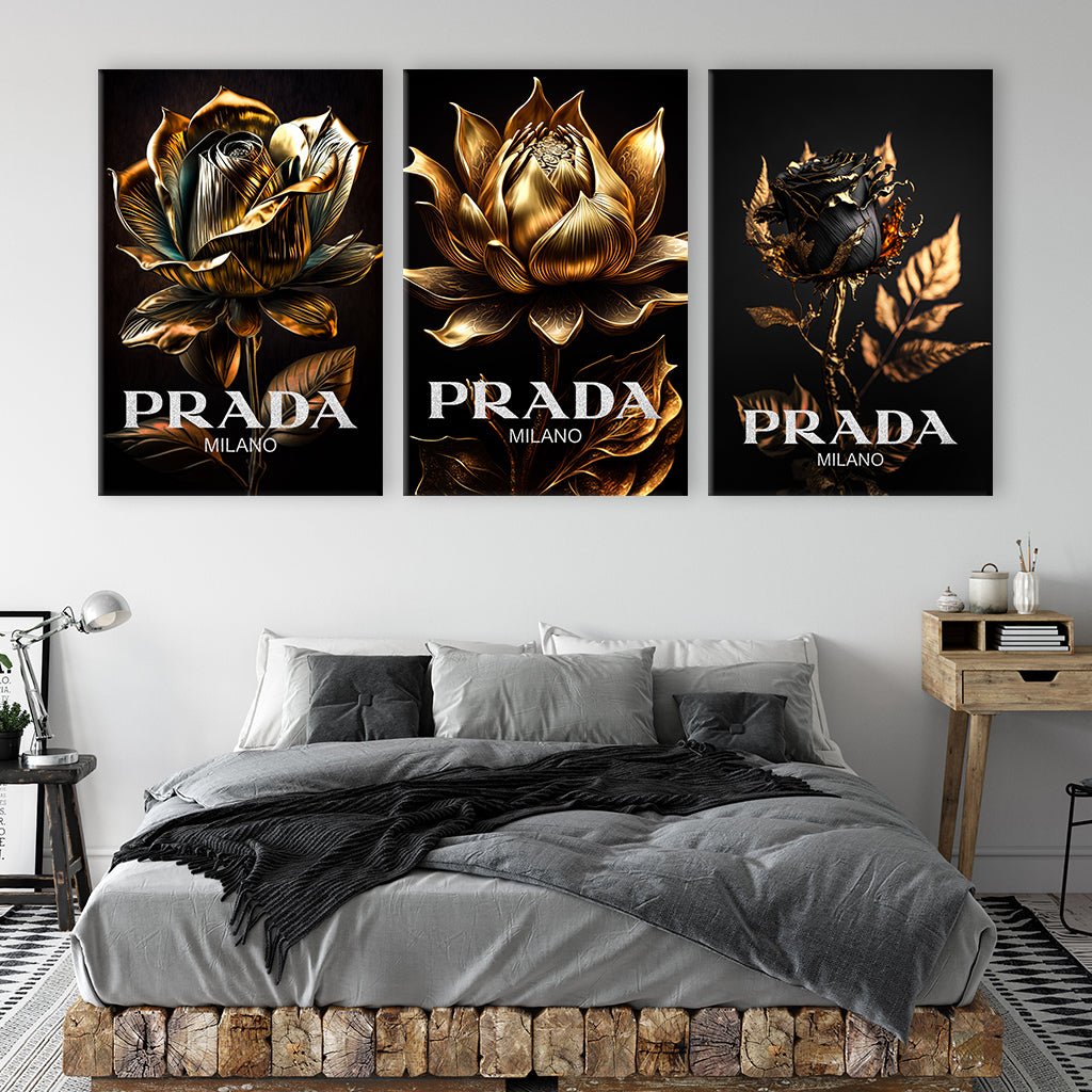 Prada Flowers - Triptychon by Adrian Vieriu - Affengeile Bilder