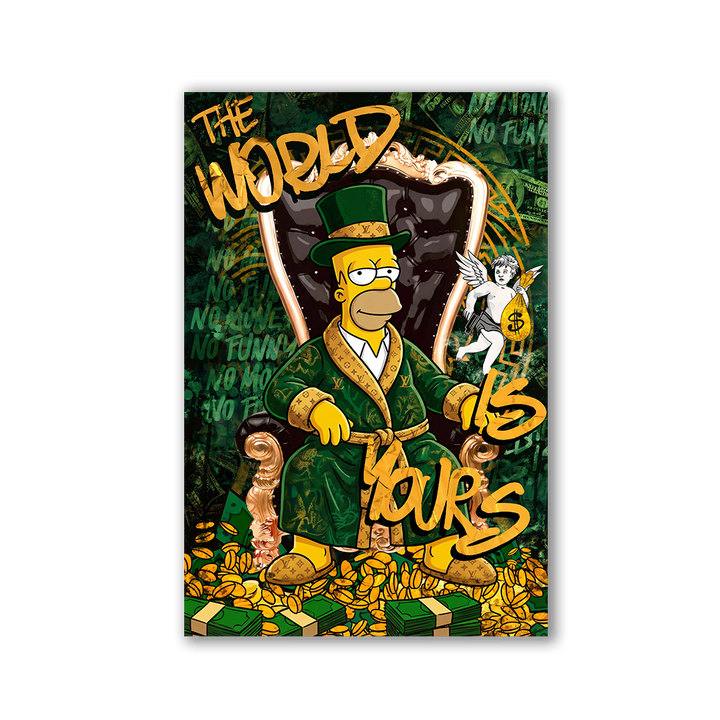World Is Yours Homer by Adrian Vieriu - Affengeile Bilder