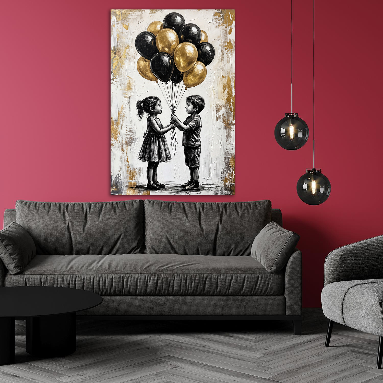 Black and Gold Balloons by Adrian Vieriu - Affengeile Bilder