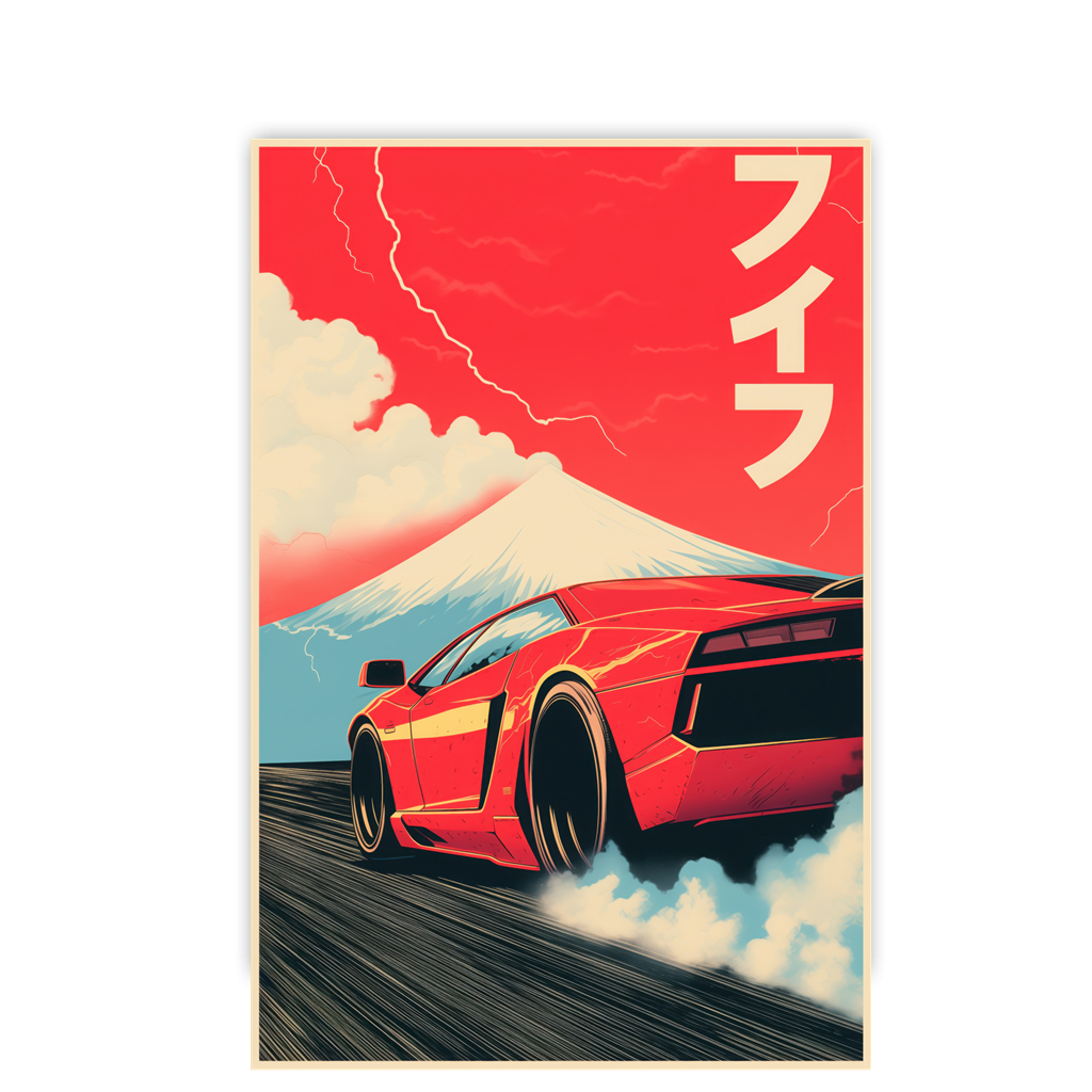 Red Drift Mount Fuji by Frank Daske - Affengeile Bilder