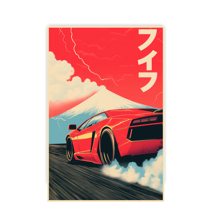 Red Drift Mount Fuji by Frank Daske - Affengeile Bilder