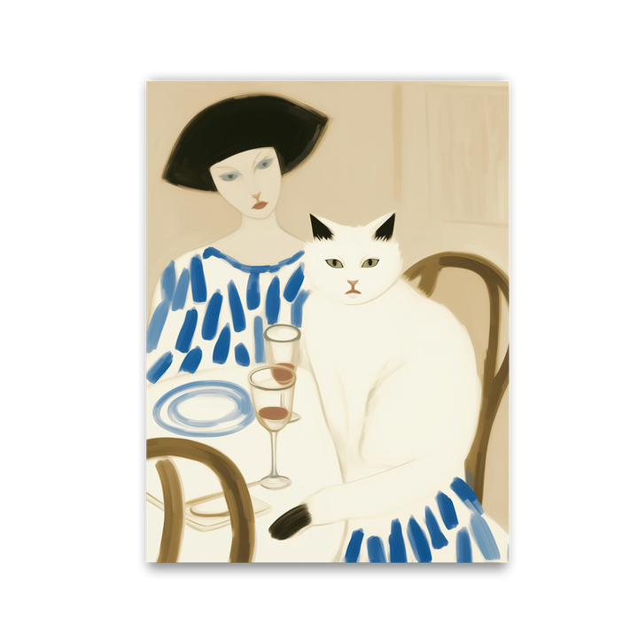 Woman with White Cat by Frank Daske - Affengeile Bilder