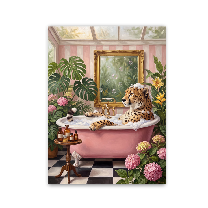 Bathtime Cheetah by Zenzdesign - Affengeile Bilder