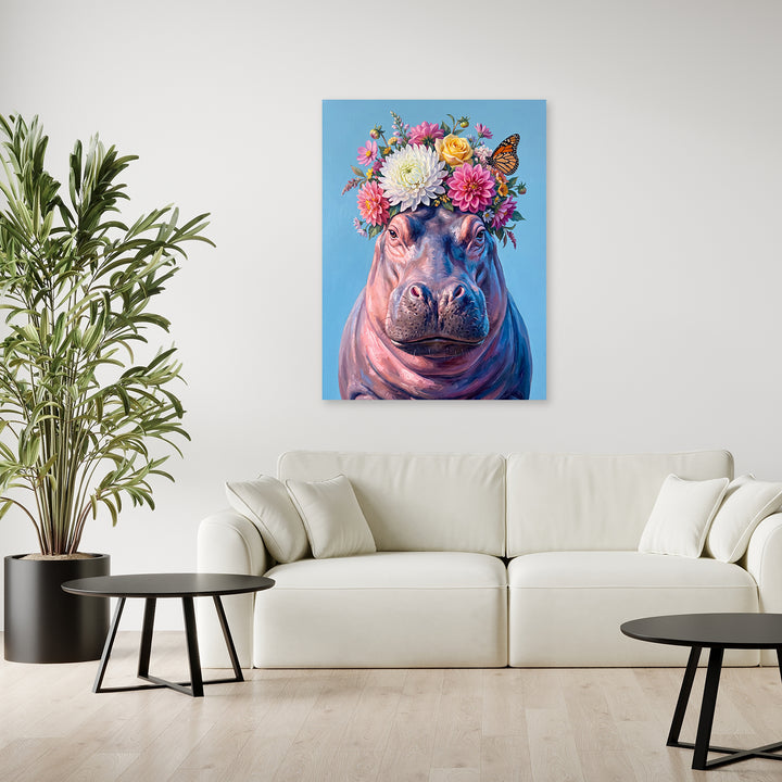 Floral Bloom Hippo by Zenzdesign - Affengeile Bilder