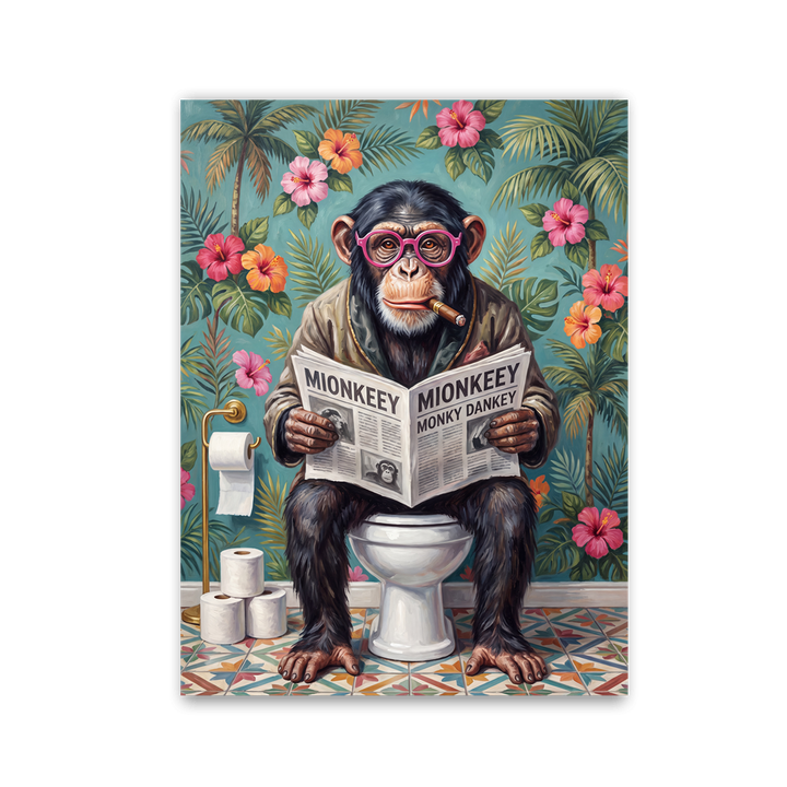 Monky Dankey Toilet Time by Zenzdesign - Affengeile Bilder