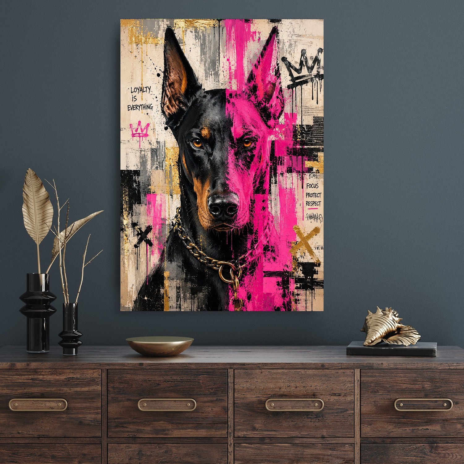 Dobermann x Streetart by Mark Matthews - Affengeile Bilder