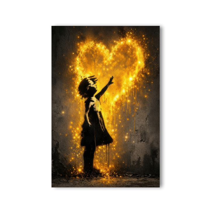 Golden Heart x Sparkling Grafitti by Mark Matthews - Affengeile Bilder