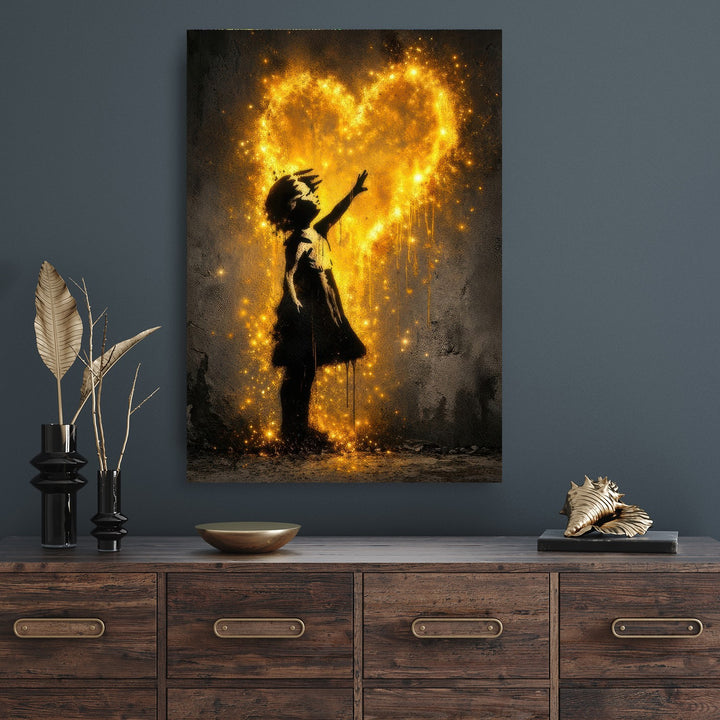 Golden Heart x Sparkling Grafitti by Mark Matthews - Affengeile Bilder