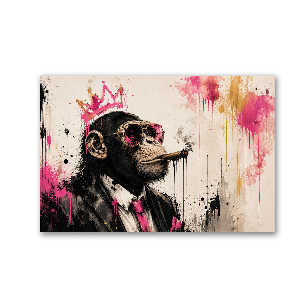 Pink King Chimp x Streetart by Mark Matthews - Affengeile Bilder