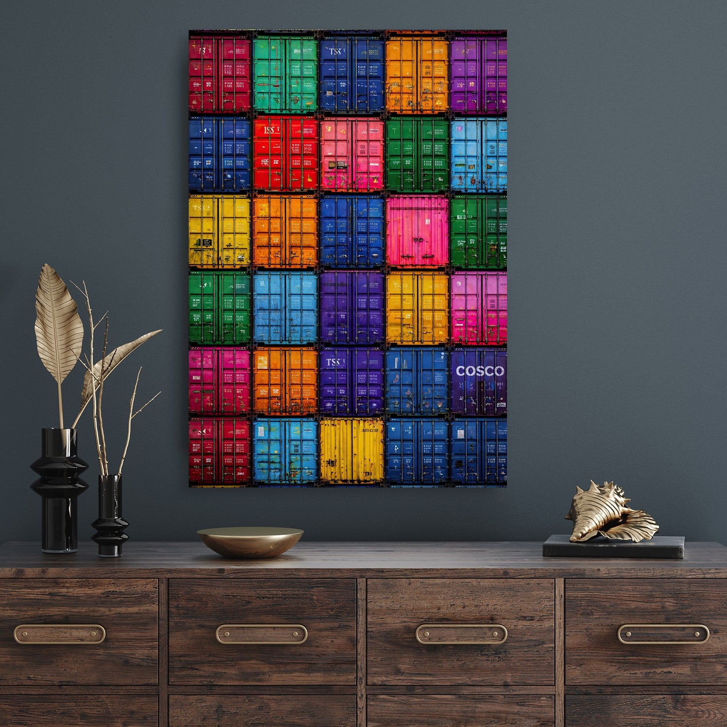 Rainbow Container Stacks by Mark Matthews - Affengeile Bilder