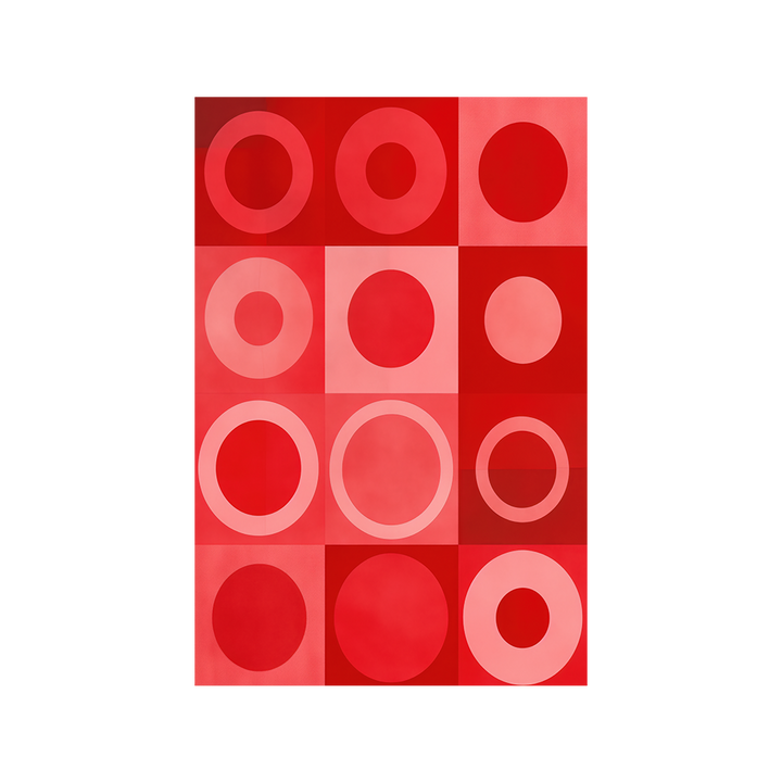 Rote Kreise Abstrakte Malerei by Frank Daske - Affengeile Bilder