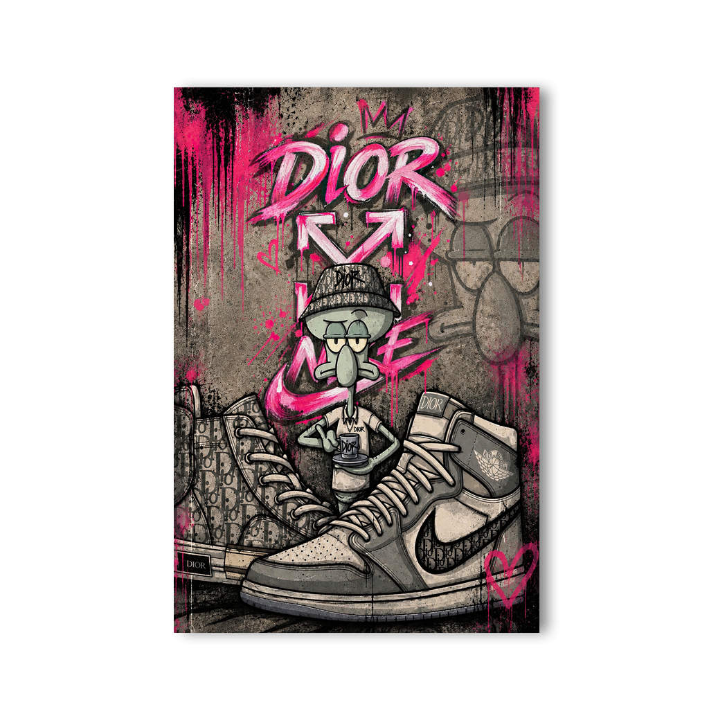 Streetart Squidward - Dior x Nike by Mark Matthews - Affengeile Bilder