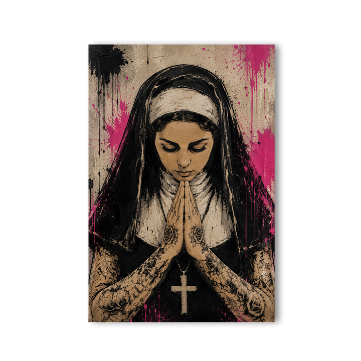 Tattoo Nun x Streetart Grafitti by Mark Matthews - Affengeile Bilder