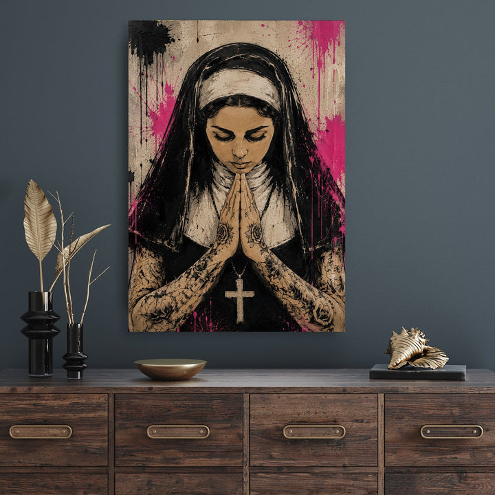 Tattoo Nun x Streetart Grafitti by Mark Matthews - Affengeile Bilder
