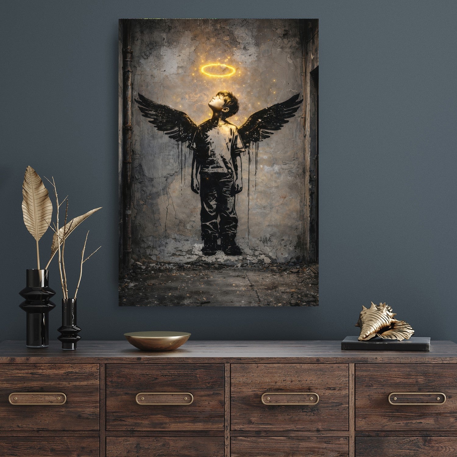 Urban Angel x Stencil Streetart by Mark Matthews - Affengeile Bilder