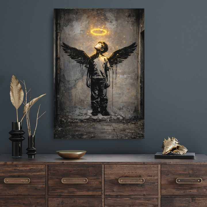 Urban Angel x Stencil Streetart by Mark Matthews - Affengeile Bilder
