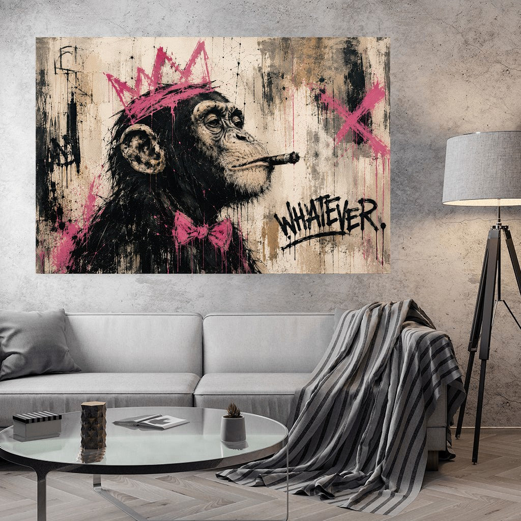 Whatever Chimp x Stencil Streetart by Mark Matthews - Affengeile Bilder