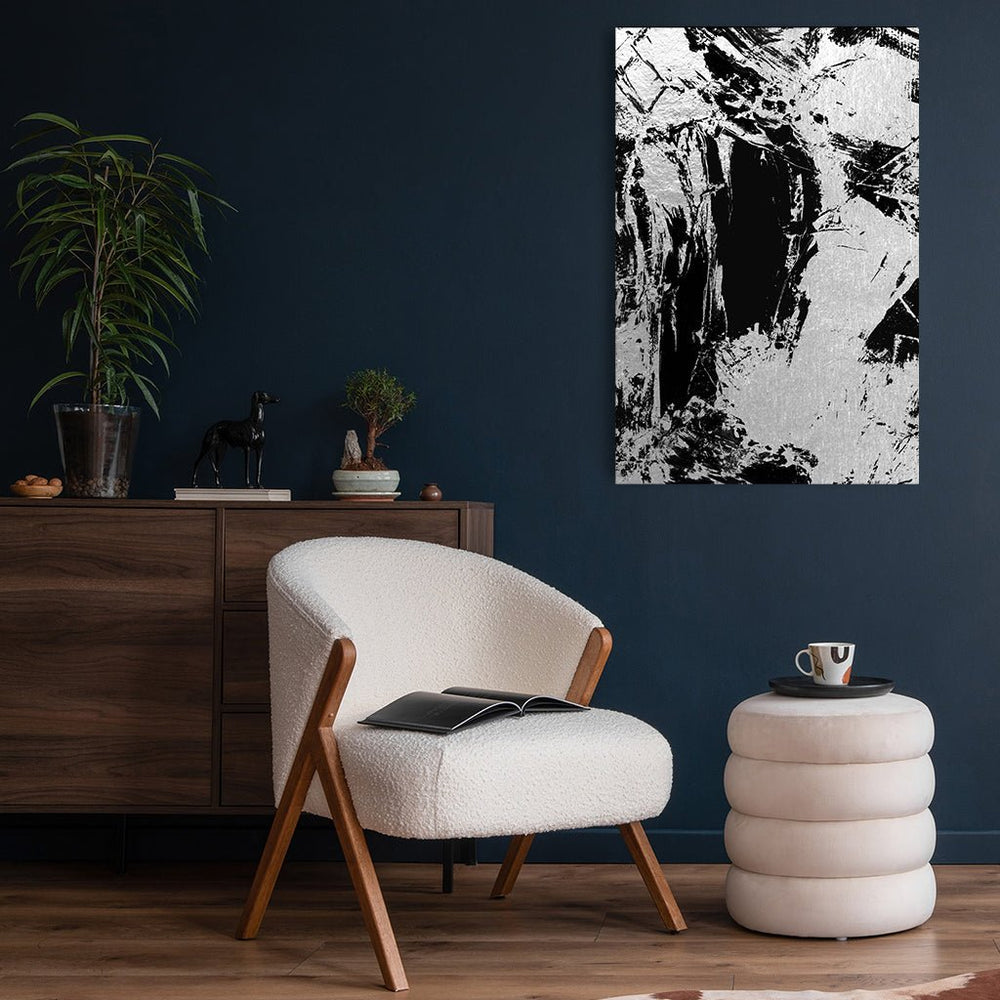 Abstract Grunge No.1 Silber auf Acryl - Affengeile Bilder