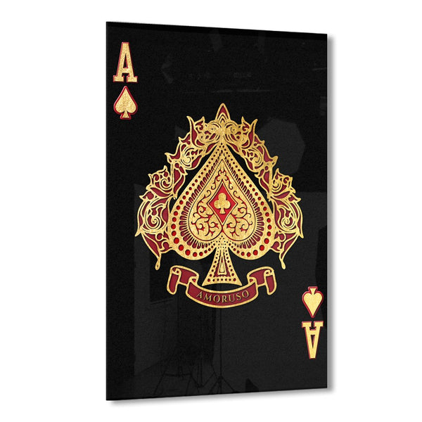 Ace of Spades by Frank Amoruso Gold auf Acryl - Affengeile Bilder