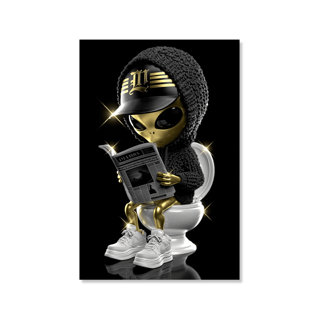 Alien beim Zeitungslesen I by Catill - Affengeile Bilder