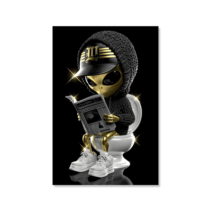 Alien beim Zeitungslesen I by Catill - Affengeile Bilder