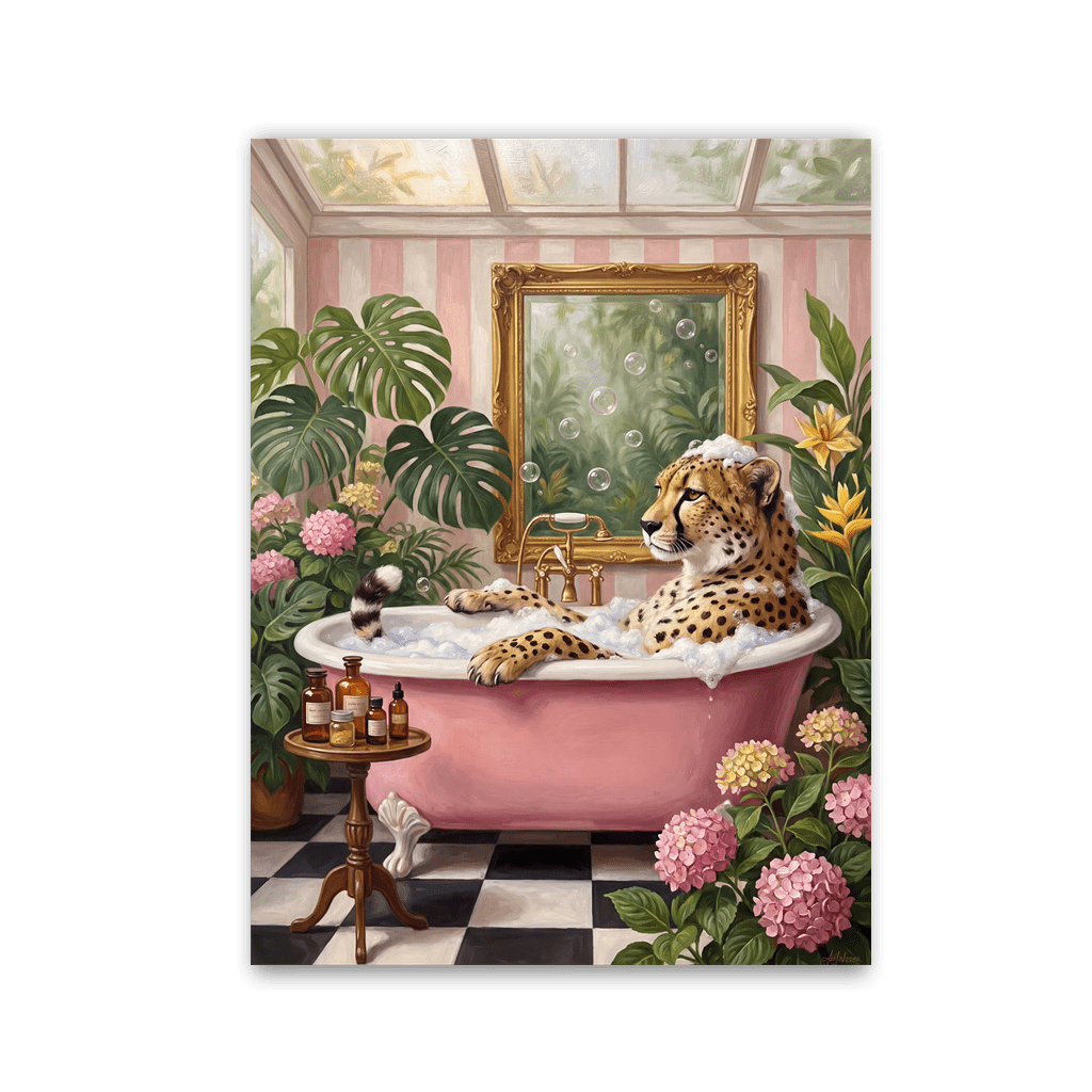Bathtime Cheetah by Zenzdesign - Affengeile Bilder