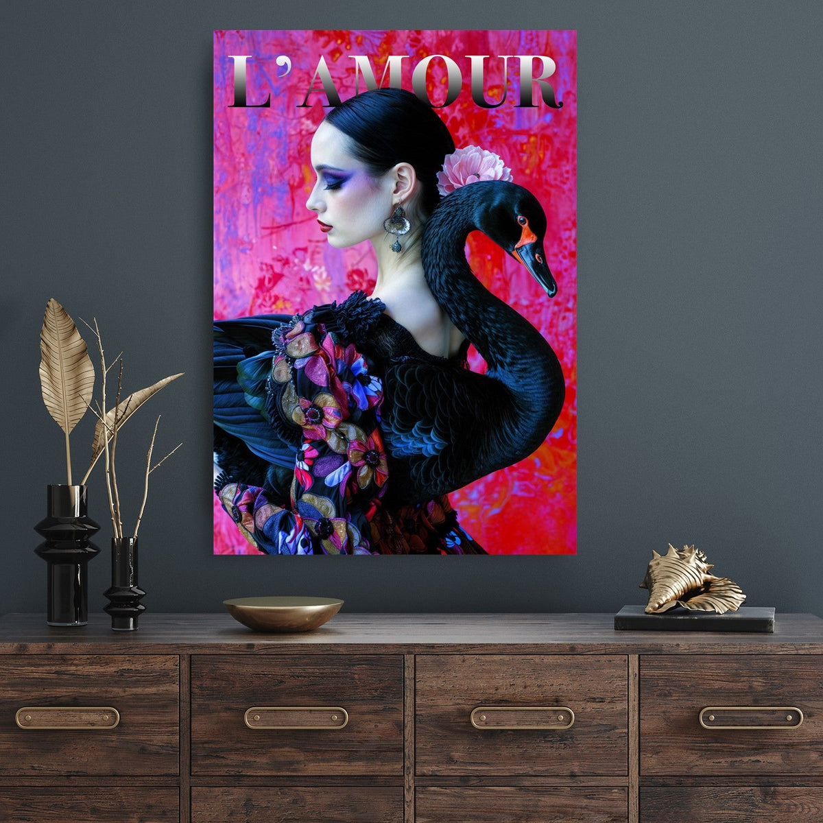 Black Swan L'Amour by Rosa Piazza - Affengeile Bilder
