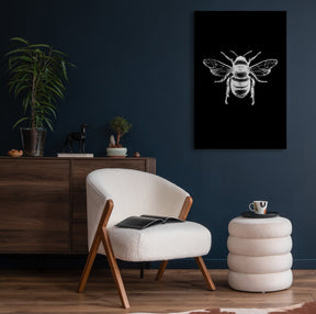 Bumblebee Silber auf Acryl - Affengeile Bilder