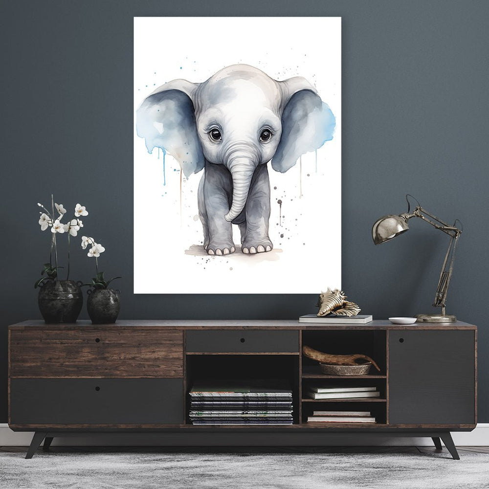 Elefant Watercolor by Daniel Decker - Affengeile Bilder