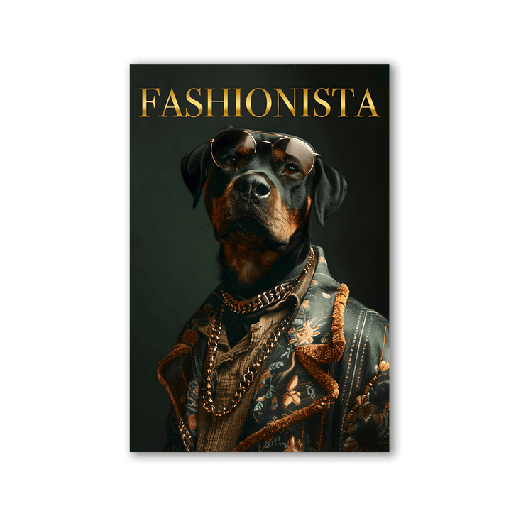 Fashionista Rottweiler by Rosa Piazza - Affengeile Bilder