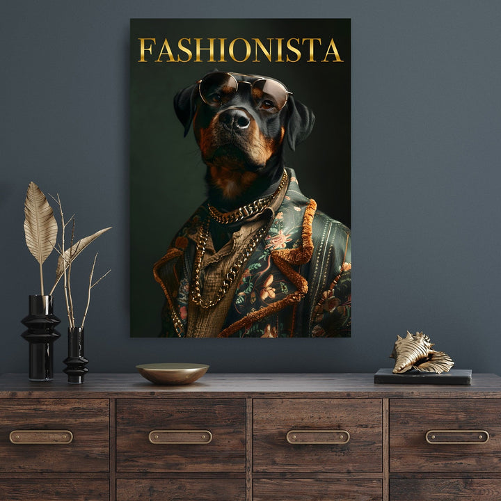 Fashionista Rottweiler by Rosa Piazza - Affengeile Bilder
