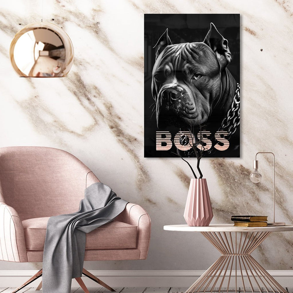 Fearless Boss by Adrian Vieriu Rosé auf Acryl - Affengeile Bilder