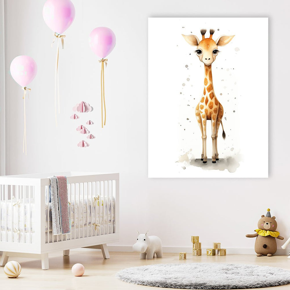 Giraffe Watercolor by Daniel Decker - Affengeile Bilder