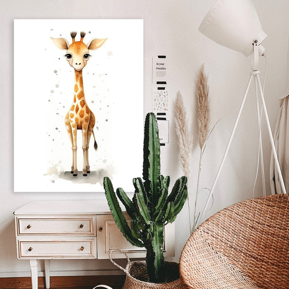 Giraffe Watercolor by Daniel Decker - Affengeile Bilder