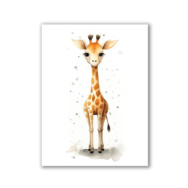Giraffe Watercolor by Daniel Decker - Affengeile Bilder