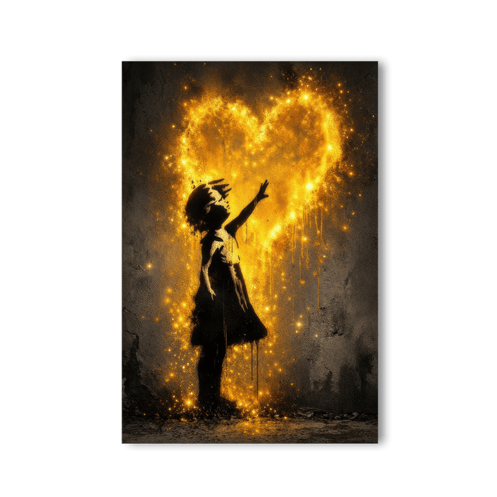 Golden Heart x Sparkling Grafitti by Mark Matthews - Affengeile Bilder