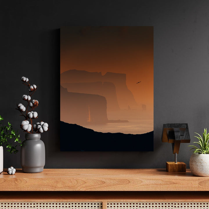Golden Mist Coastal Cliffs by Philipp Pilz - Affengeile Bilder