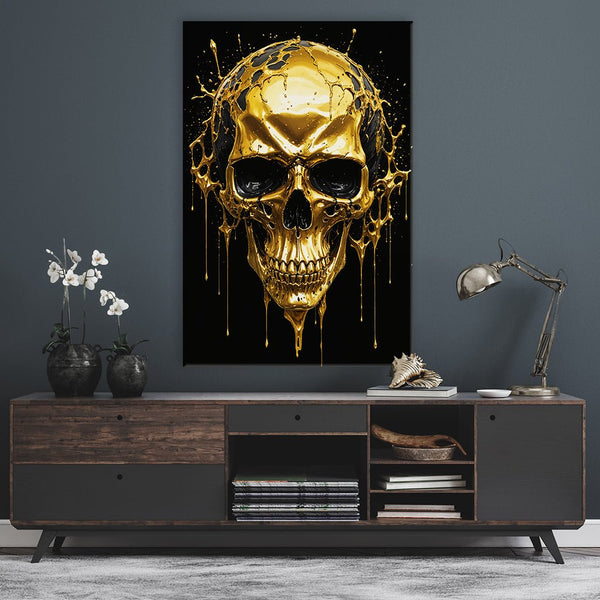 Golden Skull No2 by Adrian Vieriu - Affengeile Bilder