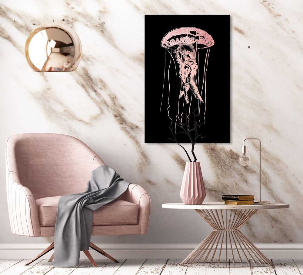 Jellyfish Rosé auf Acryl - Affengeile Bilder
