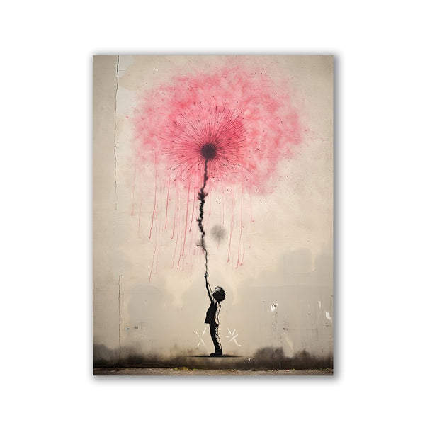 Junge mit Pusteblume x Banksy by Daniel Decker - Affengeile Bilder