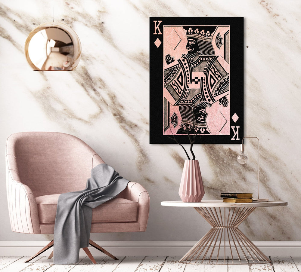 King of Diamonds by Frank Amoruso Rosé auf Acryl - Affengeile Bilder