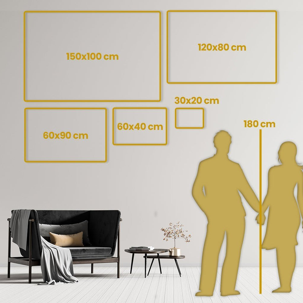 Größenrelation Bildformat Leinwand Poster Vergleich - Affengeile Bilder