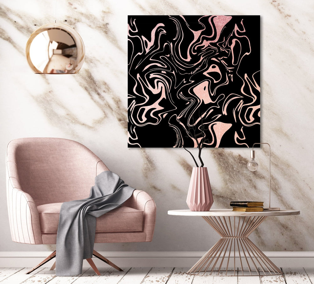 Liquid Swirl Rose auf Acryl - Affengeile Bilder