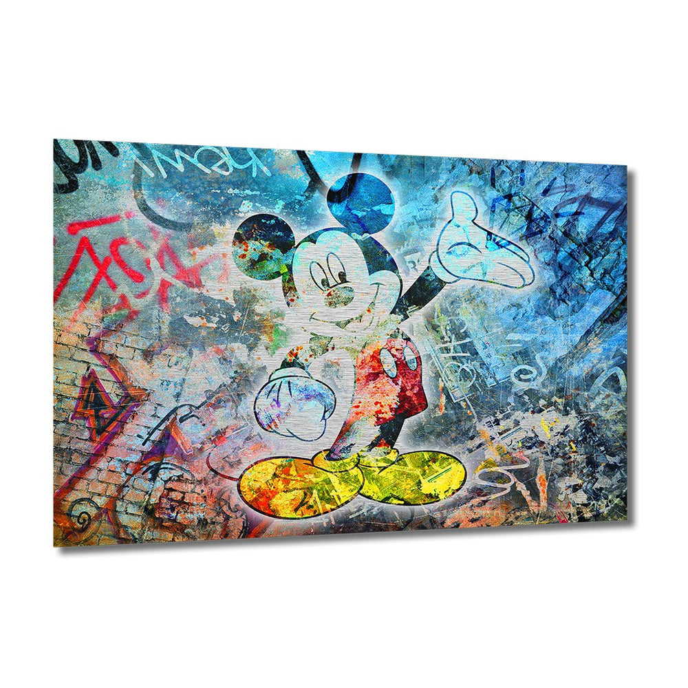 Mickey Art Brushed auf AluDibond - Affengeile Bilder