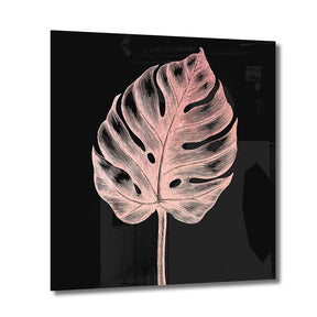 Monstera No. 1 Rosé auf Acryl - Affengeile Bilder