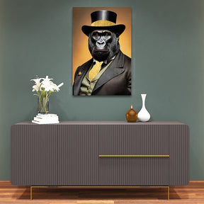 Noble Monkey by Adrian Vieriu Gold auf Acryl - Affengeile Bilder